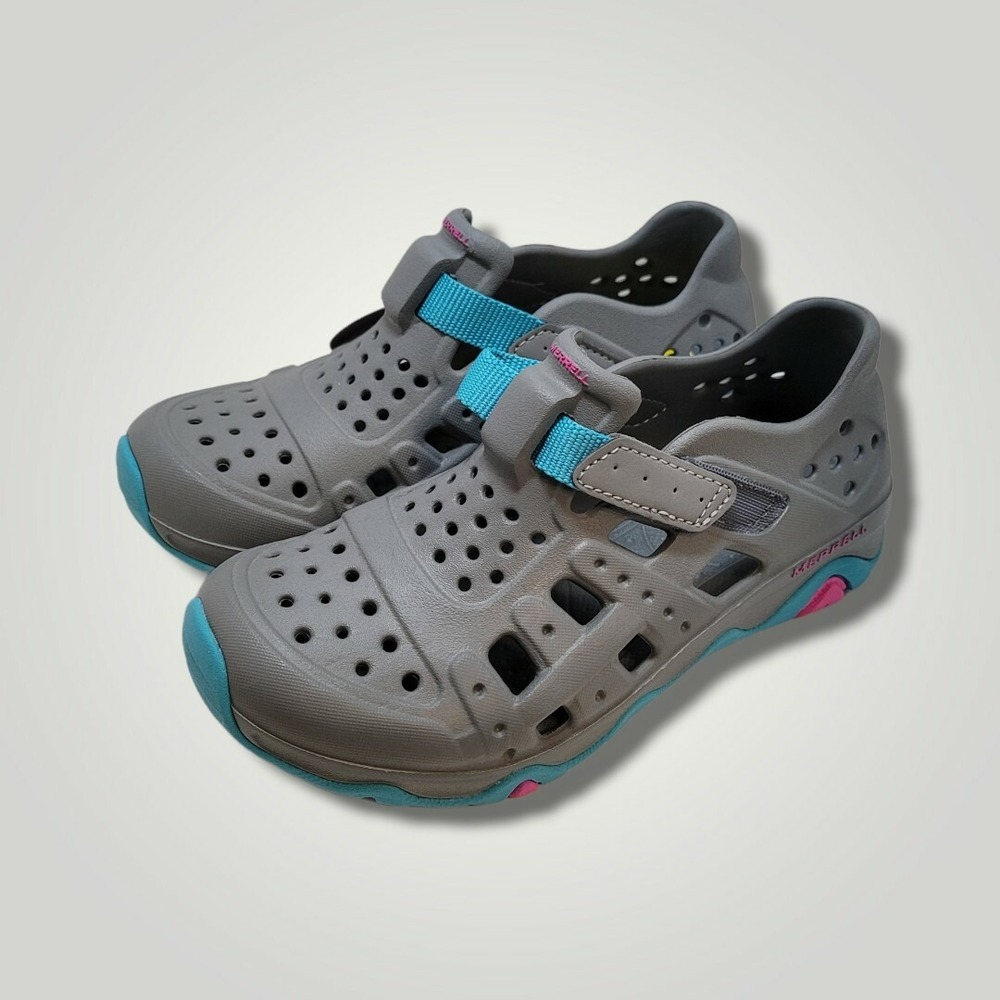 Merrell Kids Hydro Canyon Sandal Sneaker Grey Turquoise Size 13M